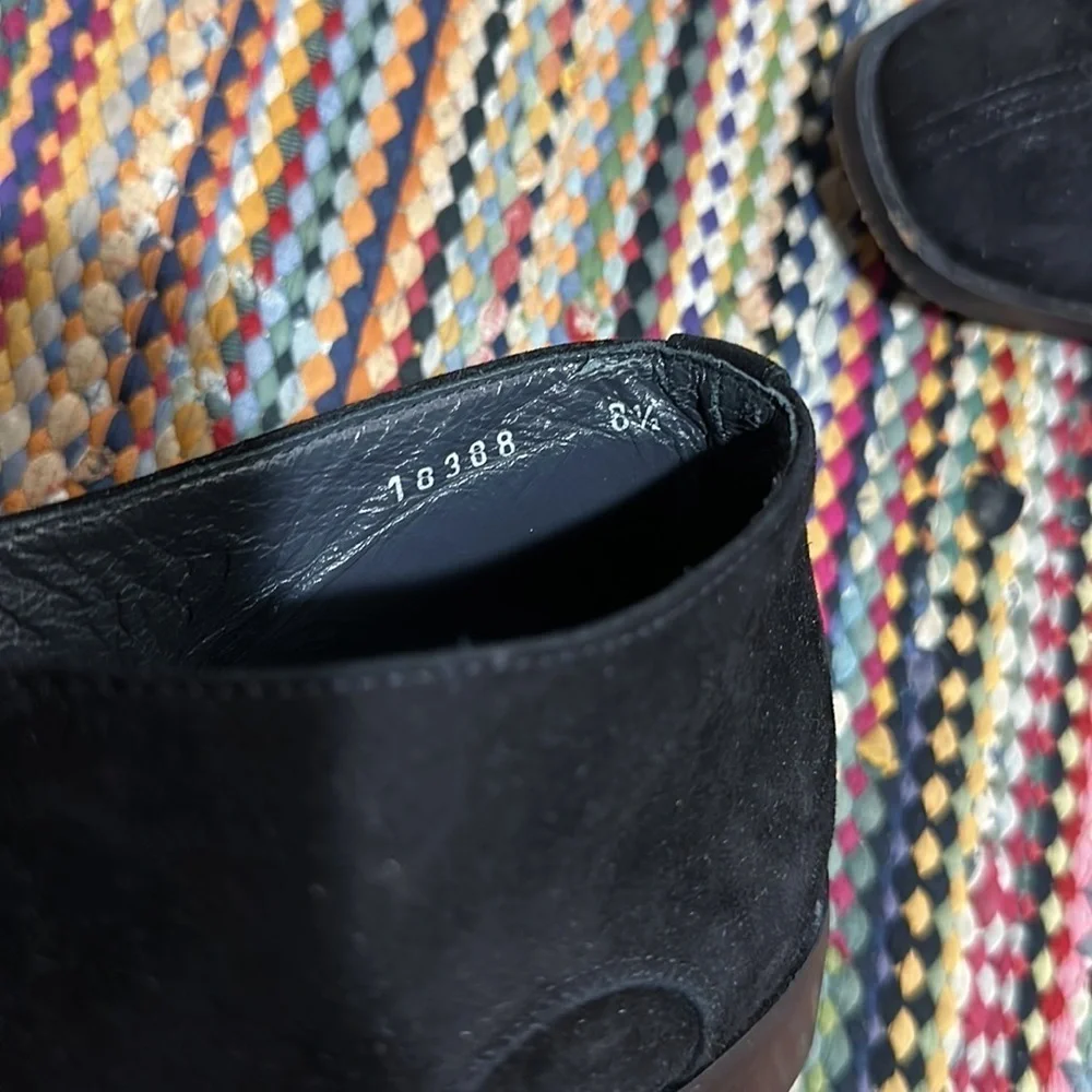 Stracam Italy Black  Suede Panels Dress Oxford Shoes size 8.5 - Picture 11 of 16